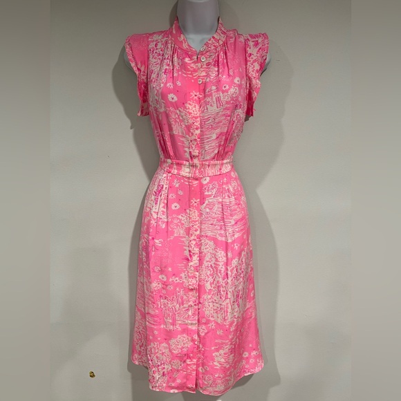 NWT Lilly Pulitzer Palm Beach Silk Midi Dress - Picture 14 of 16
